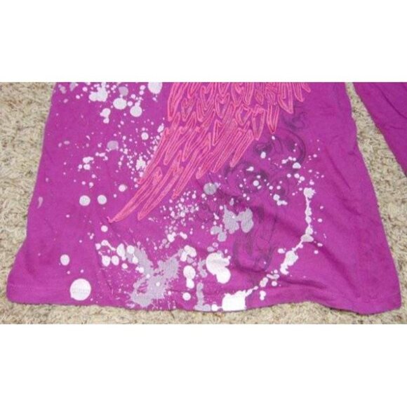 Girls 2 Shirts Sugar Tart Place 14 Purple Embroidered Skull Long Sleeve Tops - Picture 4 of 10